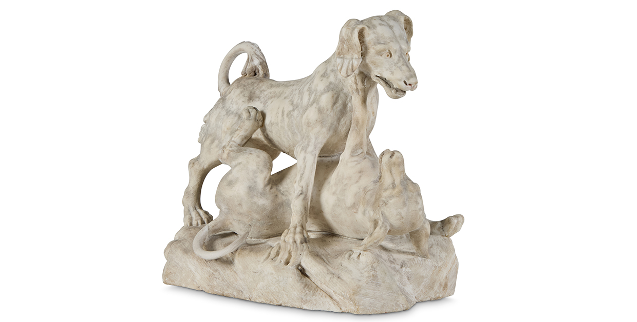 Lot 48 - Attributed to Francesco Antonio Franzoni (1734-1818), a carved marble group of fighting dogs, early 19th century.jpg