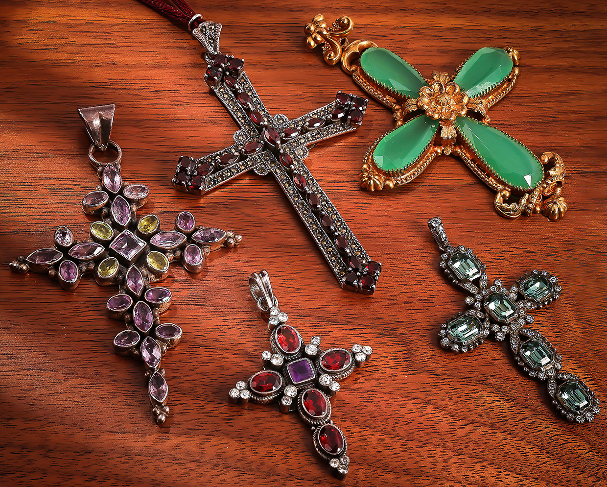 Victor Edelstein and Annamaria Succi Collection - Lot 219 - a collection of cross pendants.jpg