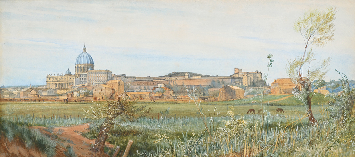 Lot 226 - George Howard (British 1843 - 1911), 'Rome, View of St Peter's'.jpg