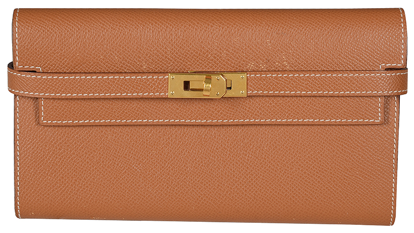 14638 Hermès Kelly classic wallet in a tan leather circa 2017.JPG