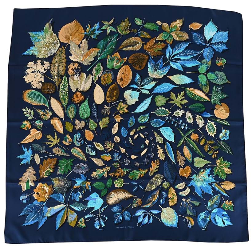 Inline Image - Hermès, Feuilles d'automne, a silk scarf | Sold for £504