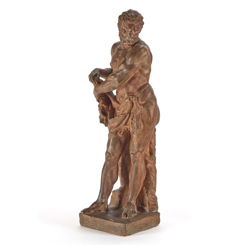 Inline Image - Lot 28: Attributed to Laurent Delvaux (1696-1778), a terracotta figure of Hercules, early/mid 18th century | Sold for £28,950