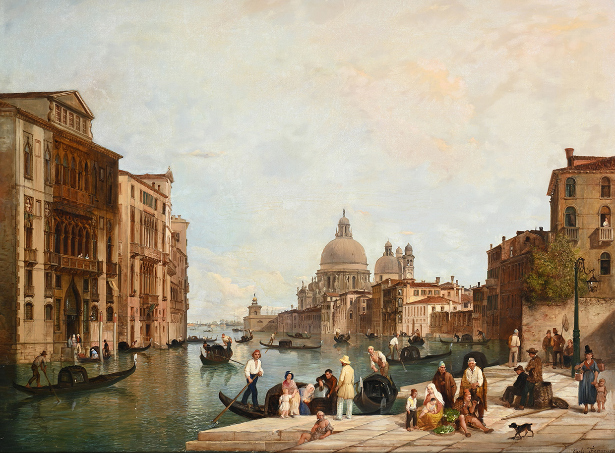 Lot 127 - Carlo Ferrario (Italian 1833-1907), 'View of Venice'.jpg