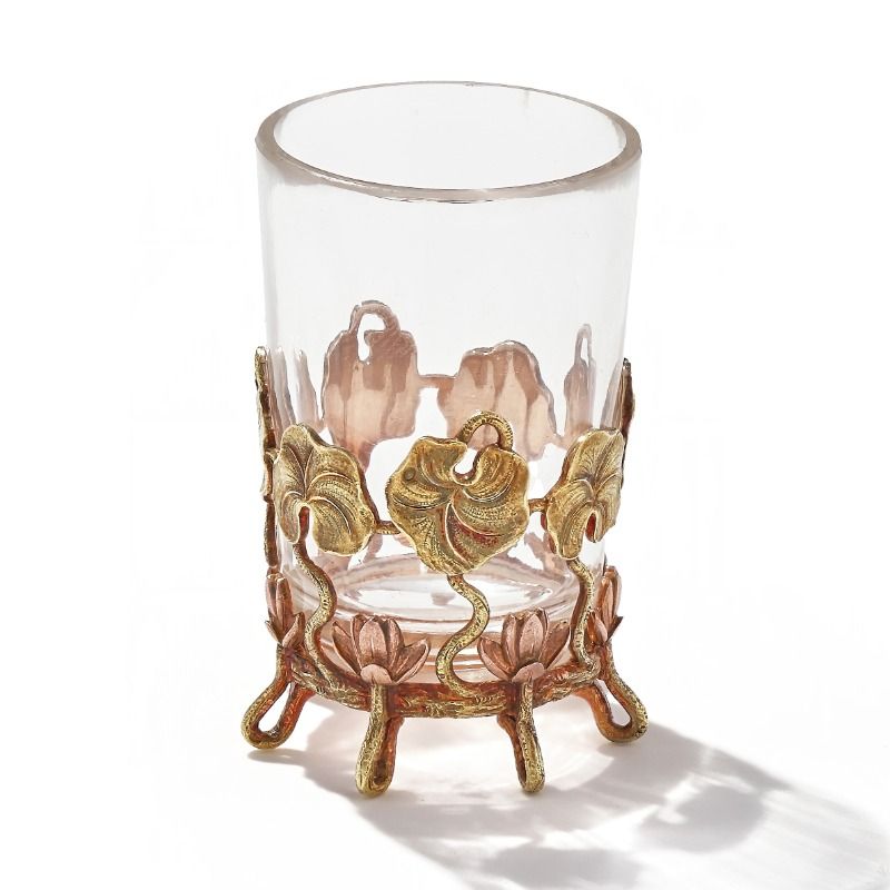 Fabergé, Two Colour Gold and Rock Crystal Vodka Cup