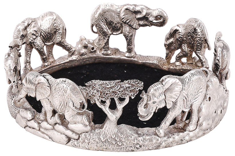 14724 Lot 155 Lot 155 A silver mounted oval coaster Patrick Mavros Zimbawe circa 2001.jpg