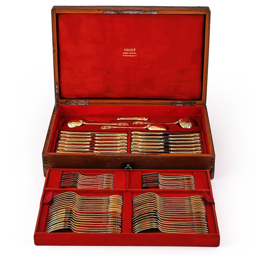 14724 Lot 125 A French Silver Gilt Louveciennes Pattern Table Service For Eighteen, Maison Odiot, .925 Minerva Mark, 18th Century.jpg