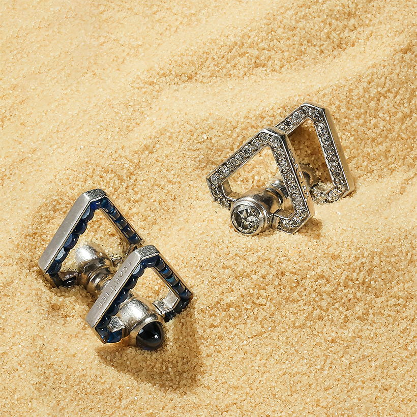 A pair of Cartier Art Deco sapphire and diamond cufflinks circa 1930.jpg