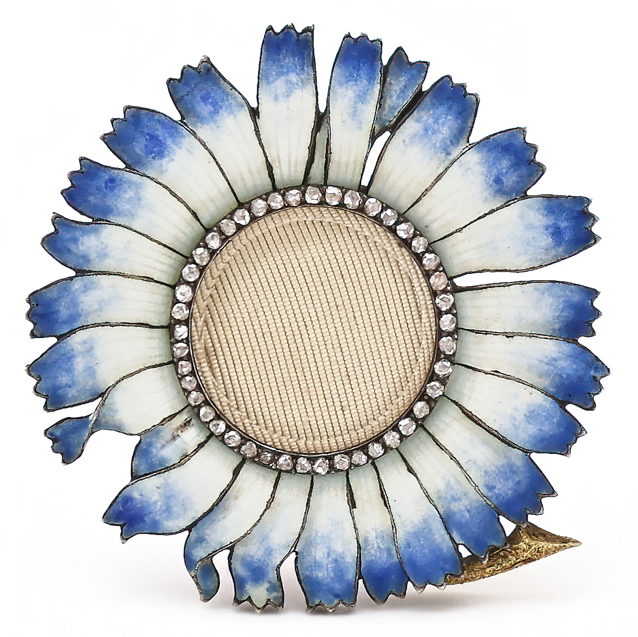 Inline Image - Lot 9: Fabergé, a silver gilt, gold, enamel and diamond photograph frame, St. Petersburg, 1899-1908 | Est. £8,000-12,000 (+ fees)