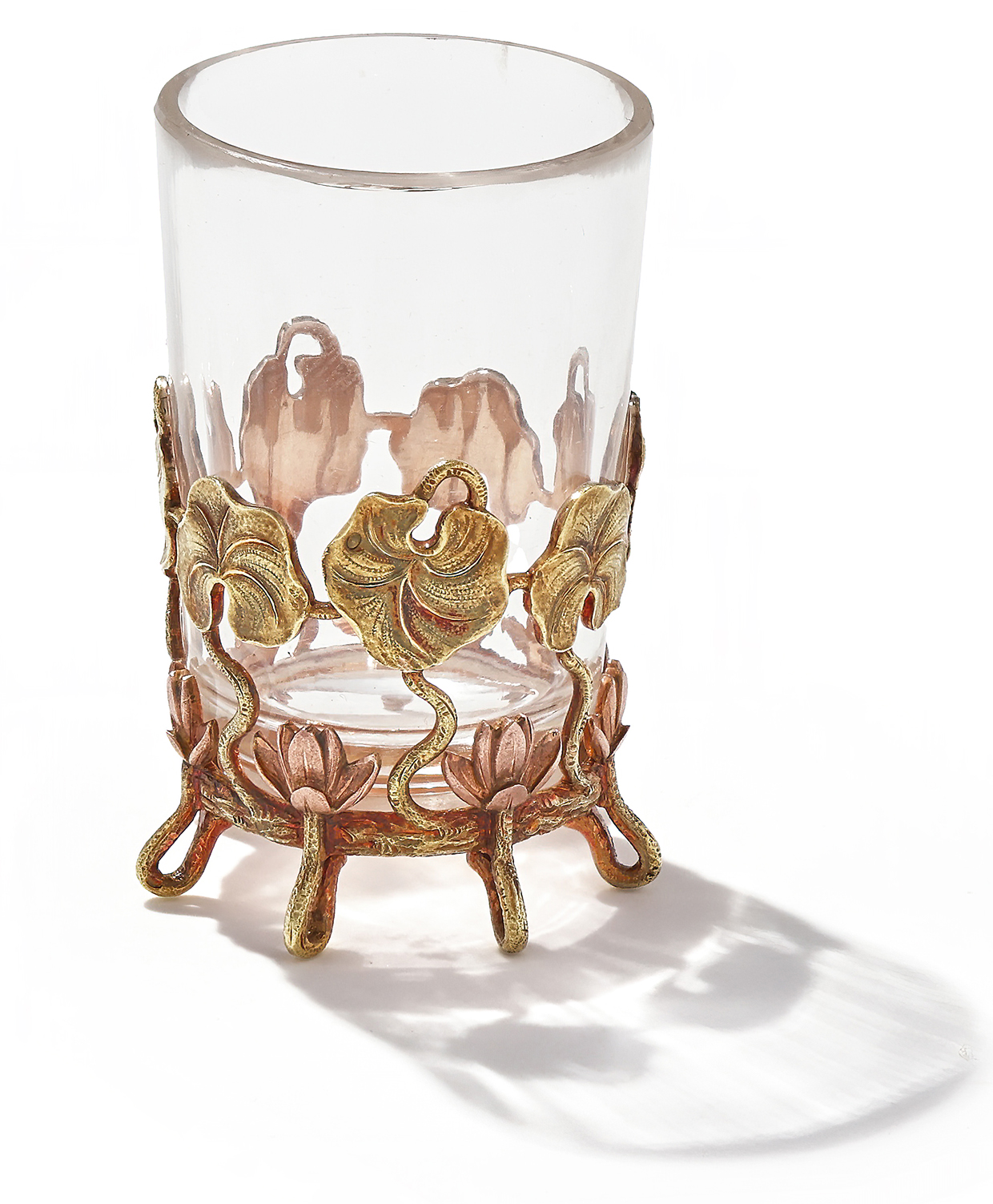 Inline Image - Lot 52: Fabergé, a two colour gold and rock crystal vodka cup, Moscow 1899-1903 | Est. £3,000-5,000 (+ fees)