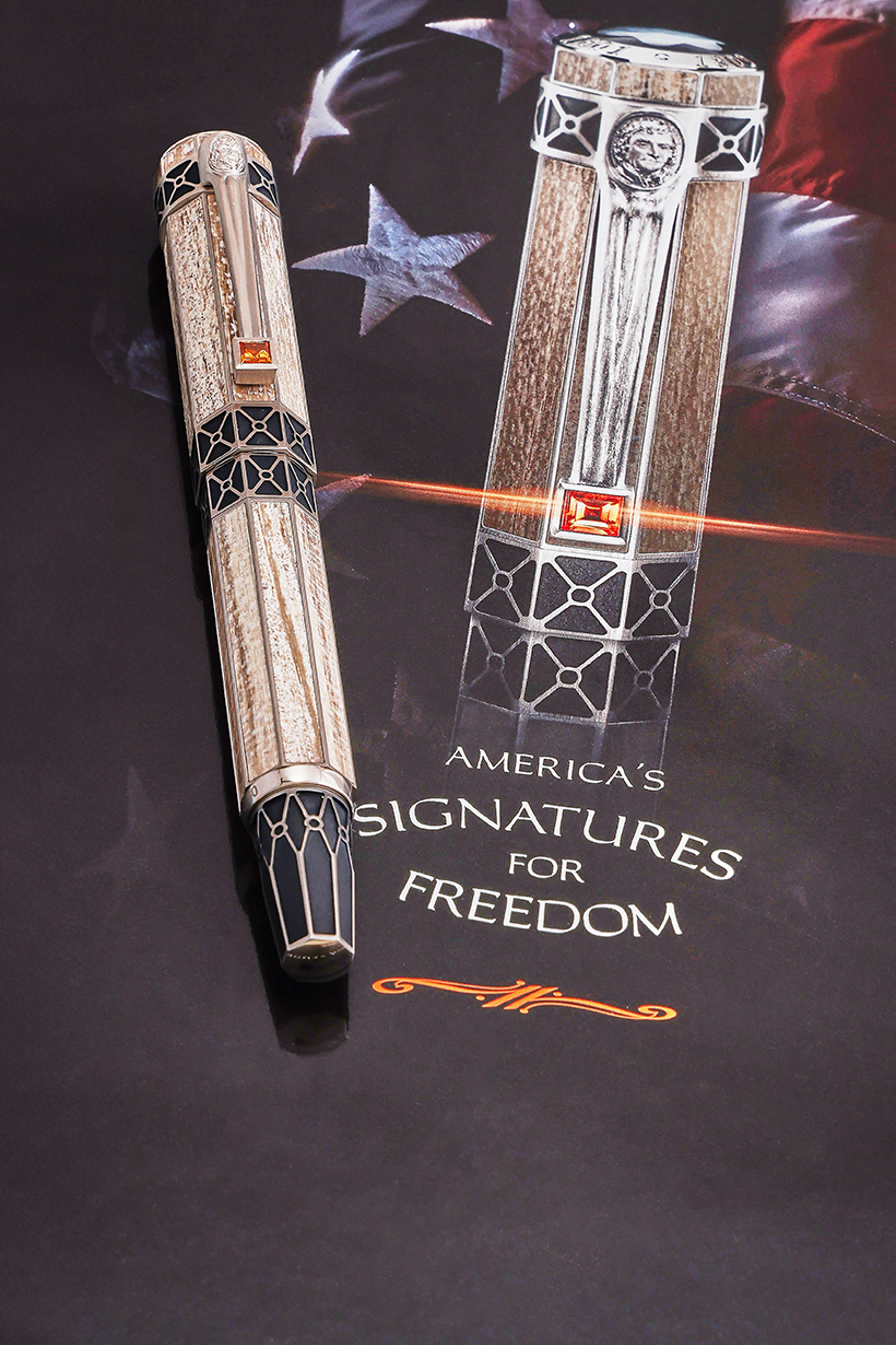 Inline Image - Montblanc, America's Signatures for Freedom, Thomas Jefferson, 50 a limited edition fountain pen, no. 32/50, 2009 | Sold for £15,120