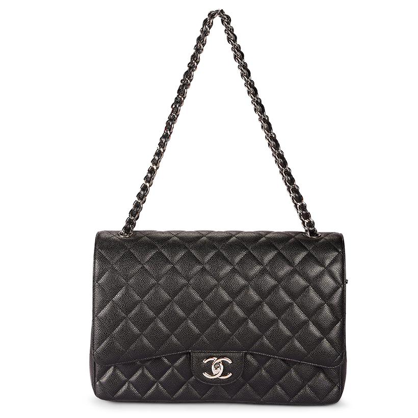 14307 Lot 245 Chanel, Maxi Classic, a black caviar flap bag, no. 15986861, circa 2011 Sold for £4,000.jpg