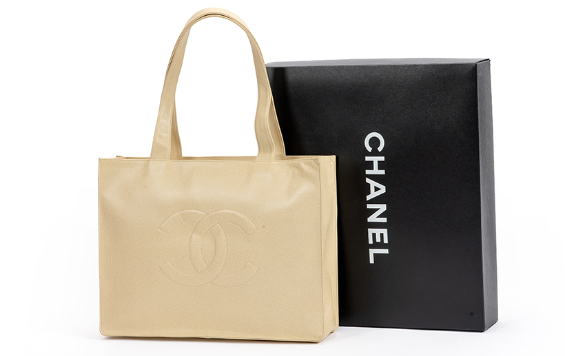 14602 Lot 586 Chanel, a cream caviar leather tote bag  Sold for £693.jpg
