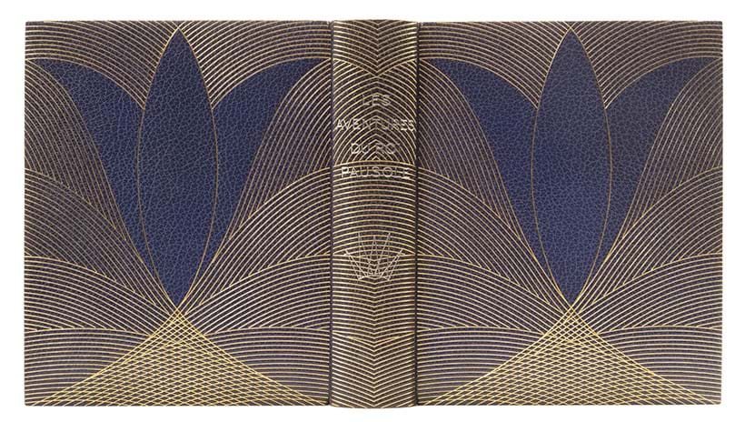 Inline Image - Lot 221: Louÿs (Pierre), Les Aventures du Roi Pausole, 2 vol., one of 99 copies, with 2 original drawings, superbly bound in blue goatskin by Georges Cretté, Paris, 1930 | Est. £3,000-4,000 (+ fees)