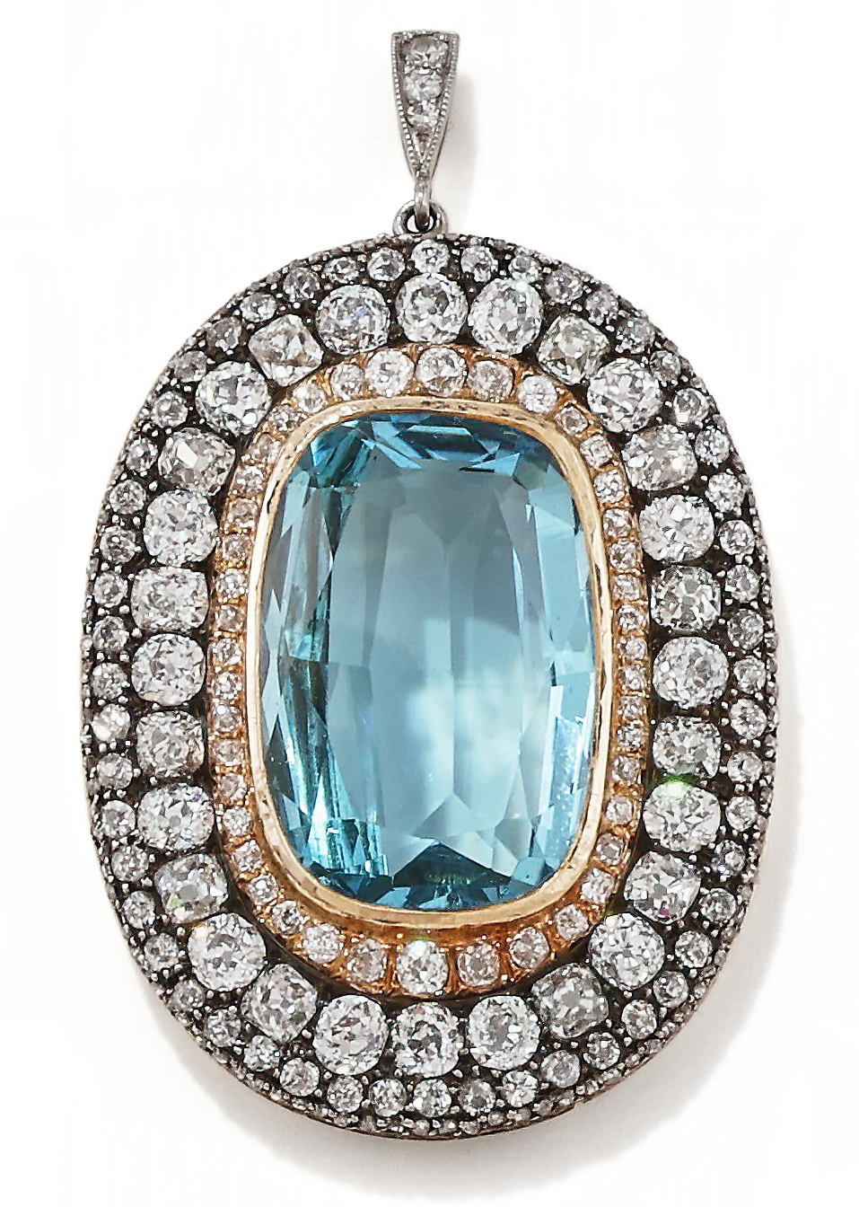 Inline Image - Lot 18: A Russian aquamarine and diamond pendant/brooch, St. Petersburg, 1899-1908 | Sold for £25,200