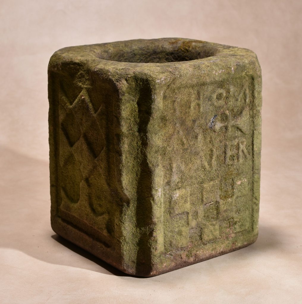 Inline Image - A Charles II carved sandstone mortar or vessel, dated 1675 | Sold for £1,364 (June 2018)