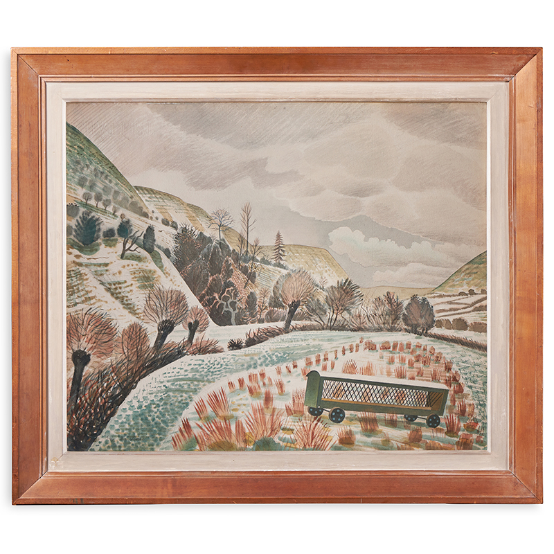 Eric Ravilious (British 1903-1942), ‘New Year Snow’, Watercolour and pencil