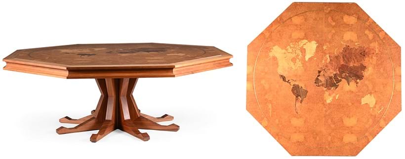 Inline Image - Lot 66: Y David Linley (British, B.1961), an octagonal 'Map Of The World' boardroom table, 2011 | Est. £18,000-22,000 (+ fees)