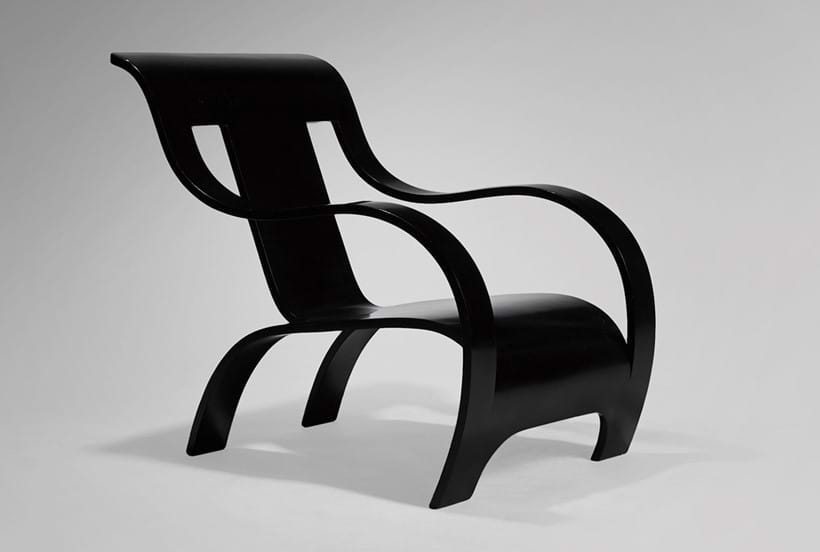 Inline Image - Lot 103: Gerald Summers (British, 1889-1967), Bent Plywood Armchair, manufactured by Makers Of Simple Furniture, 1934-1940, Birch, finished in black | Est. £15,000-20,000 (+ fees)