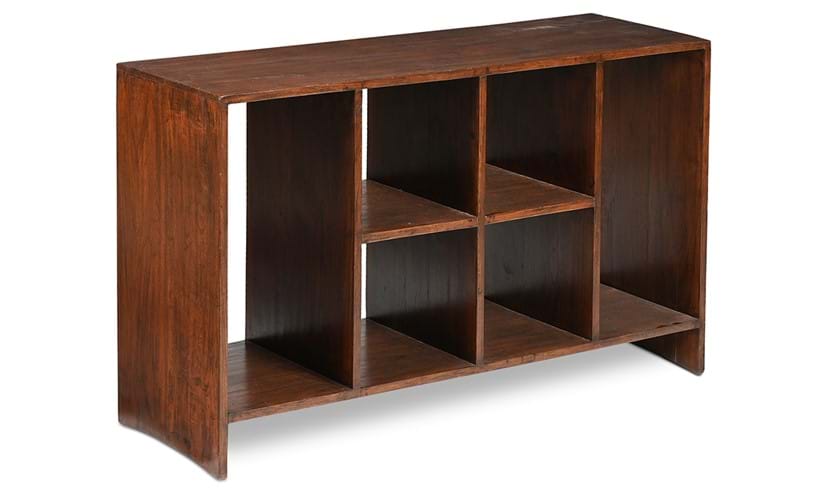 Inline Image - Lot 143: Pierre Jeanneret (Swiss, 1896-1967), a file rack or bookcase, circa 1960 | Est. £5,000-7,000 (+ fees)