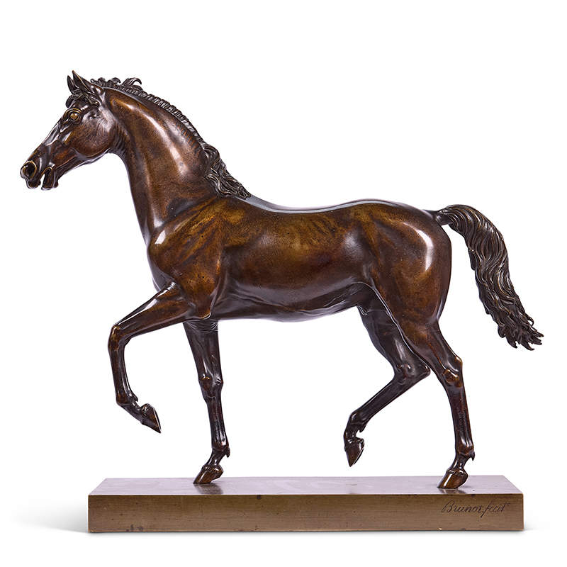 Jacques Nicolas Brunot (1763-1826) a bronze model of a trotting horse