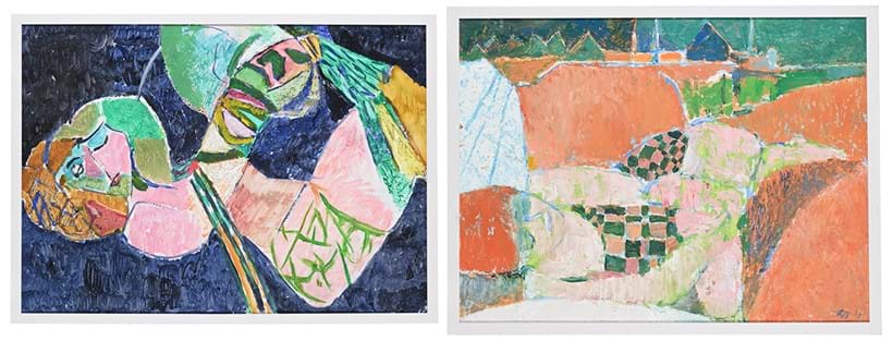 Inline Image - Lot 1219: λ Ewart Johns (British 1923-2013), 'Swing Lady', oil on board, Est. £150-200 (+ fees) | Lot 1213: λ Ewart Johns (British 1923-2013), 'Beach Figure in Check Costume', oil on board, Est. £150-200 (+ fees)