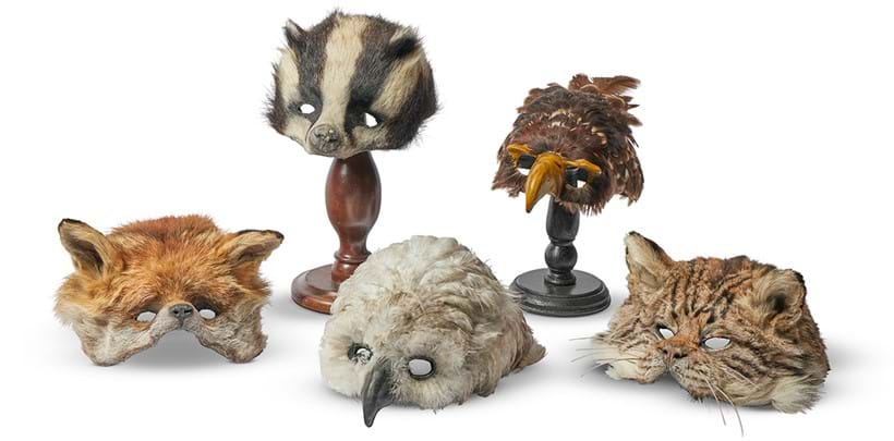 Inline Image - Lot 91: Y James Perkins Studio, 'Wild Things', Handmade animal masks | Est. £500-1,000 (+ fees)