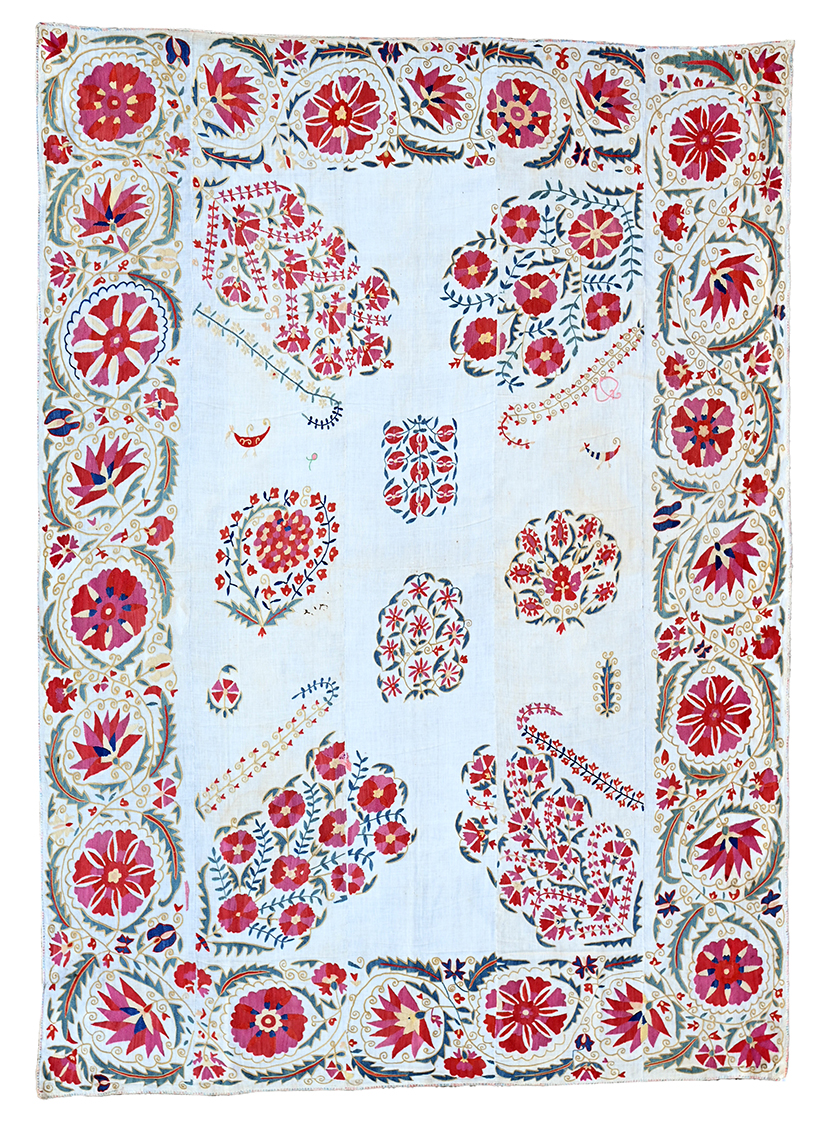 Inline Image - Lot 433: A fine Nurata Suzani, Uzbekistan, circa 1850 | Est. £6,000-8,000 (+ fees)