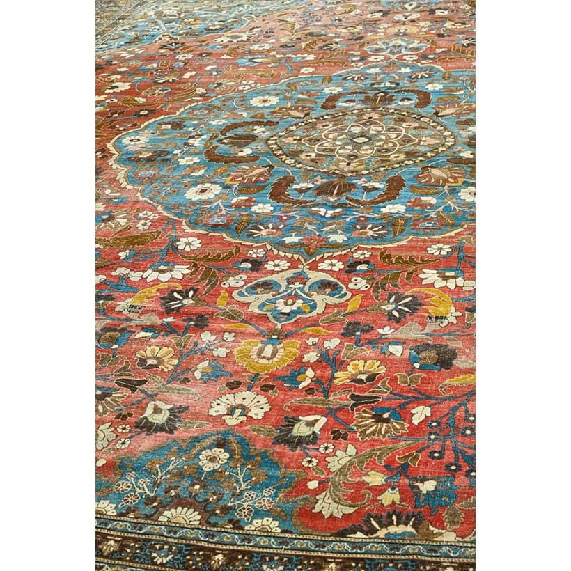 Inline Image - (Detail) Lot 483: A large 'Hadji Jalili' Tabriz carpet, North-West Persia, circa 1880 | Est. £10,000-15,000 (+ fees)