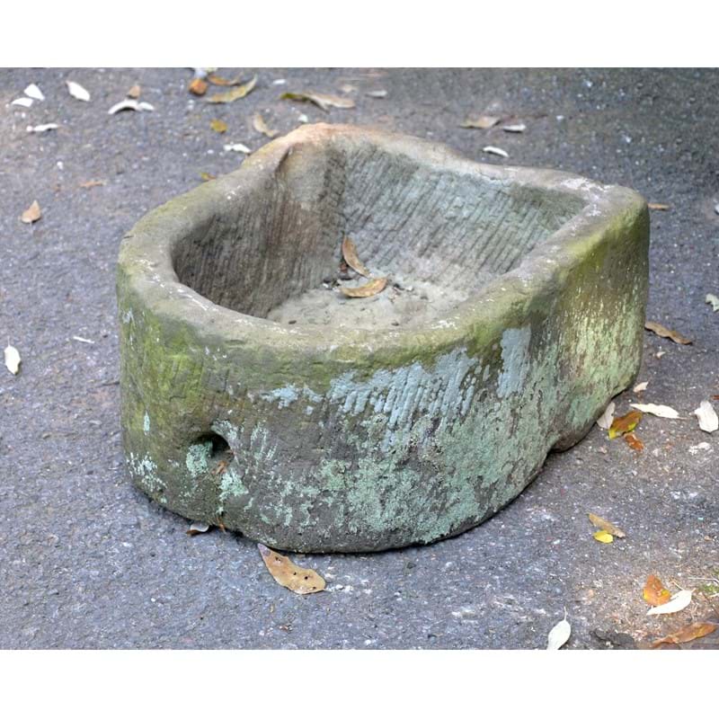 One of two limestone basins, probably 18th century 