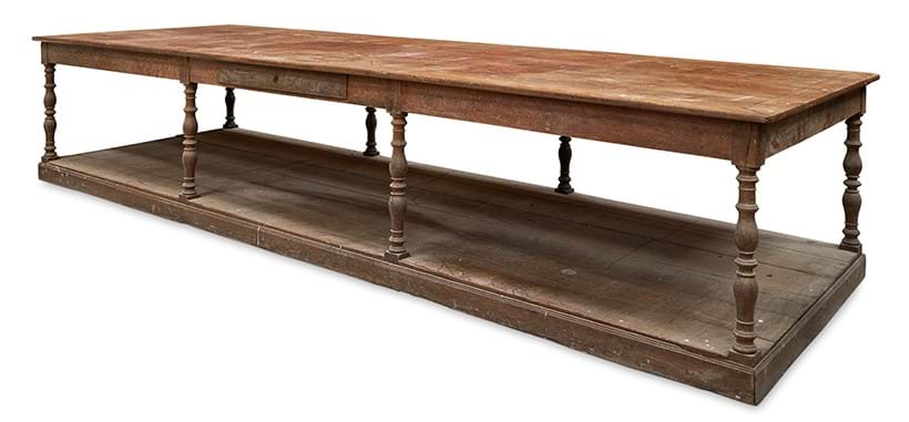 Inline Image - Lot 257: An oak centre table of monumental scale, 19th century | Est. £2,000-4,000 (+ fees)