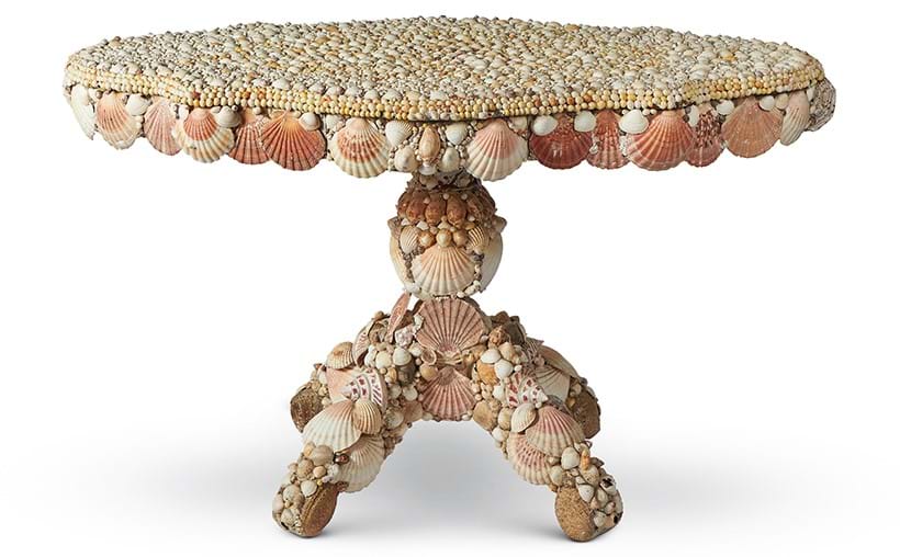 Inline Image - Lot 364: A shell encrusted table attributed to Anthony Redmile, circa 1980s | Est. £3,000-5,000 (+ fees)