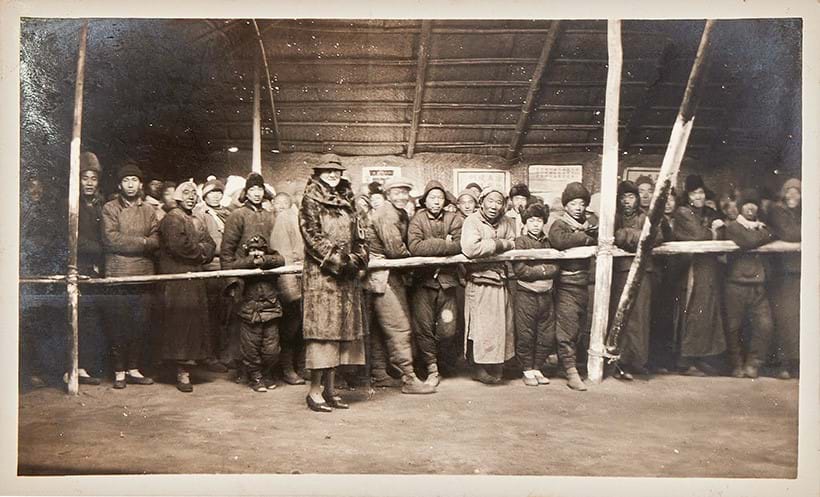 Inline Image - Anne Evelind Barnes in one of the soup kitchens she set up in Tianjin. The photo forms part of lot 138 : a family album of Chinese photographs | Est. £200-300 (+ fees)