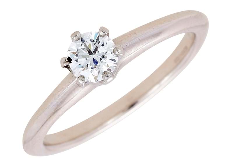 Inline Image - Tiffany & Co., a diamond single stone ring London 2013 | Sold for £567