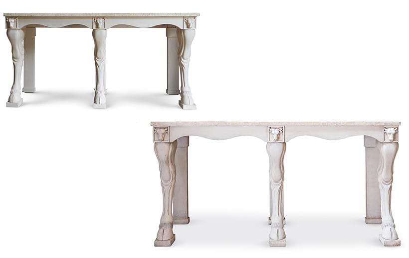 Inline Image - Lot 168: a pair of white painted 'Ham House' tables, modern, by a modern grand tour | Est. £3,000-5,000 (+ fees)