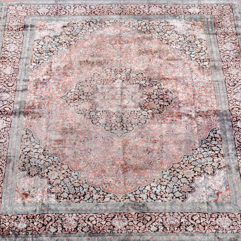 A Tabriz silk carpet 