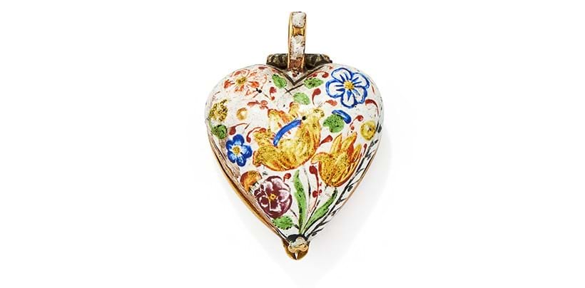 Inline Image - Lot 115: a Mid-17th century Rock Crystal and Enamel Heart Locket | Est. £300-500 (+ fees) | Auction date: 12 June 2025