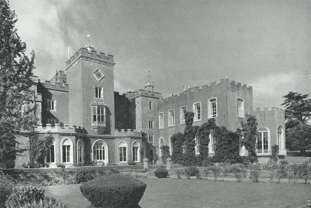 The Rose Terrace at Pwderham Castle circa 1930 copy.jpg