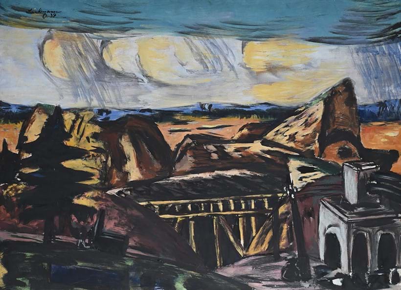 Inline Image - Max Beckmann (1884-1950), 'Grosser Steinbruch in Oberbayern (Large Quarry in Upper Bavaria)', Oil on canvas