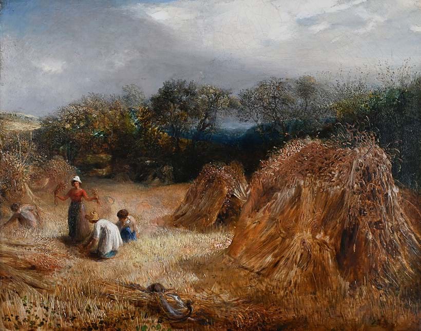 Inline Image - Samuel Palmer (1805-1881), 'The Gleaning Field', Oil on canvas