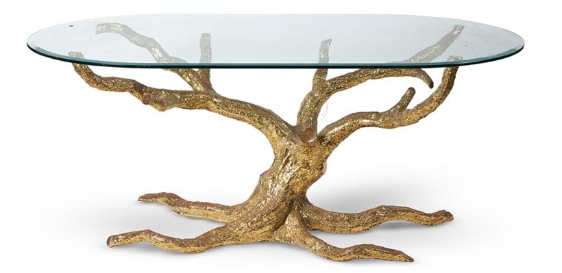 Inline Image - Lot 33A: Jacques Duval-Brasseur (French, 1934-2021), a gilt metal 'Tree' table, circa 1970 | Sold for £20,160