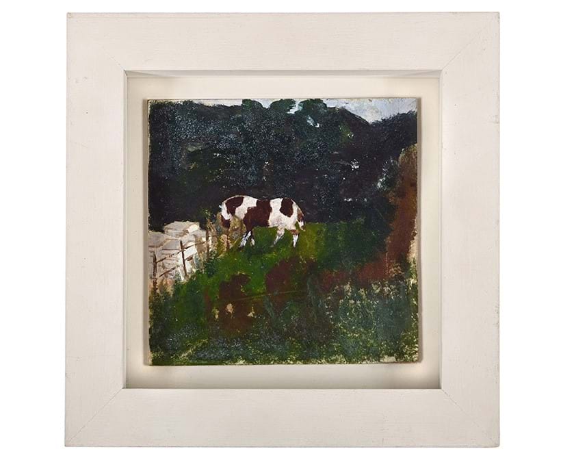 Inline Image - Sir Stanley Spencer (British 1891-1959), Piebald Pony and the Beehives, oil on card | Est. £7,000-10,000 (+ fees)