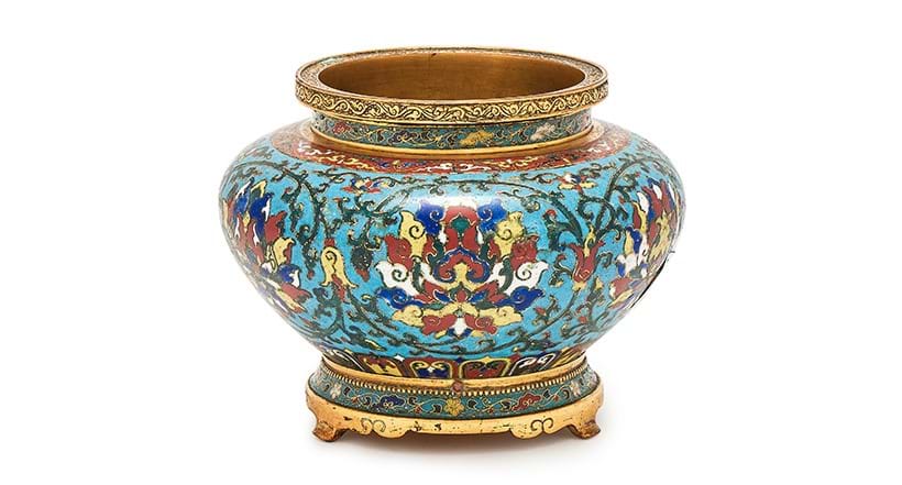 Inline Image - Lot 177: A Chinese cloisonne censer, 15th-16th century | Sold for £47,700