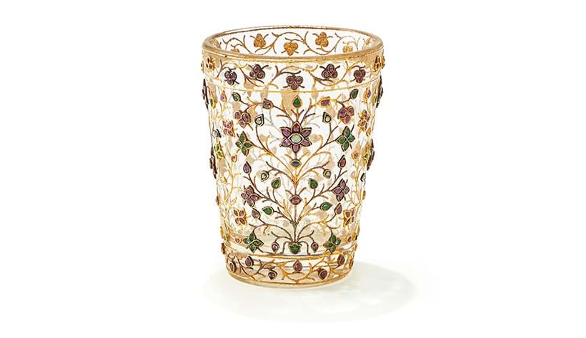 Inline Image - Lot 529: A rare Mughal gem-set rock crystal cup, India, 19th century | Sold for £43,950