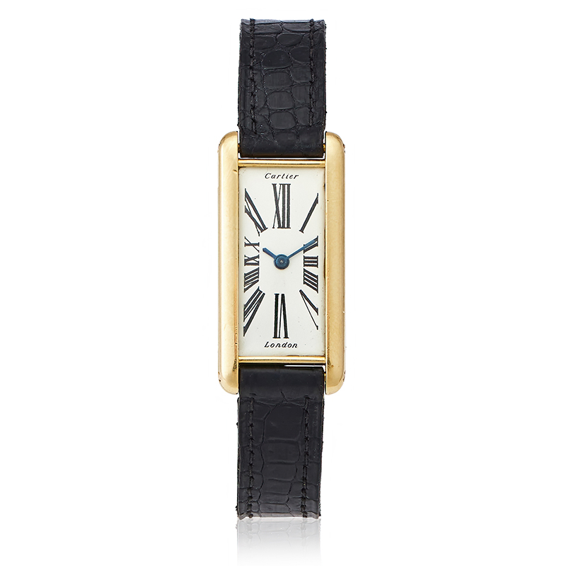 Cartier, Tank Allongée, ref. 9611 an 18 carat gold wristwatch, London 1974