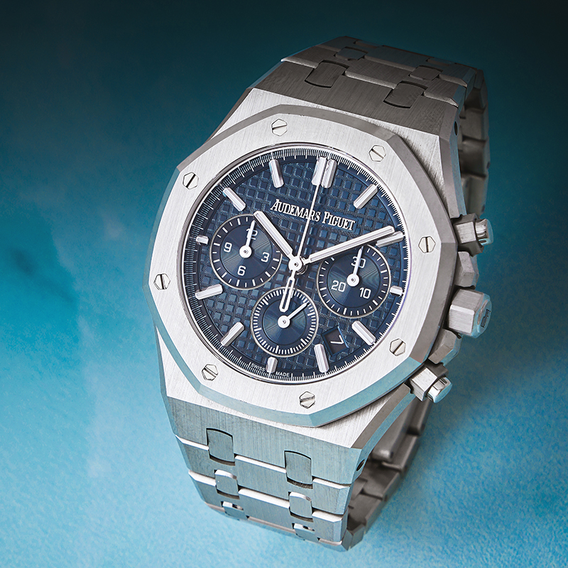Audemars Piguet, Royal Oak a stainless steel chronograph bracelet watch with date