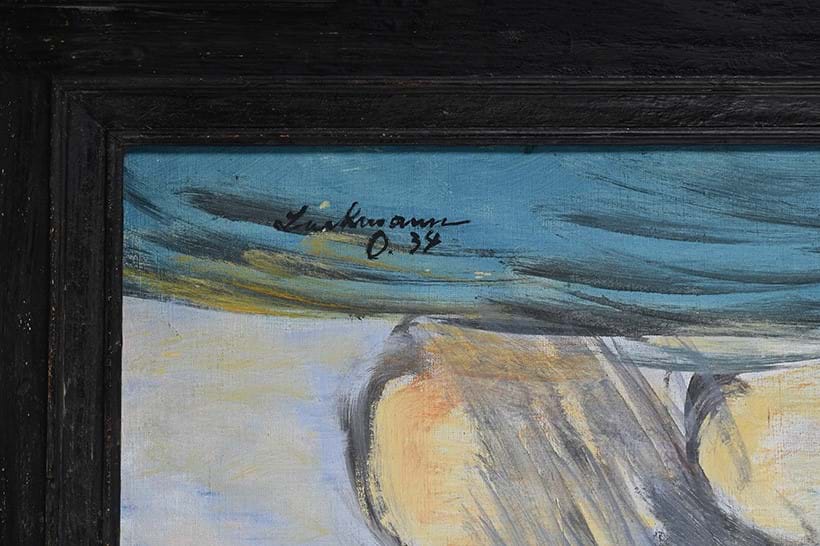 Inline Image - Max Beckmann's signature in upper left hand corner of artwork