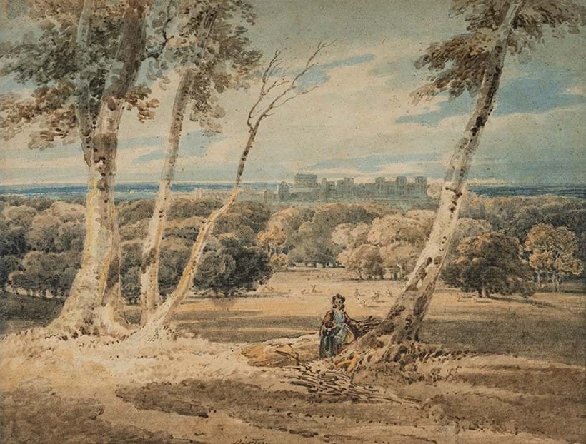Inline Image - Thomas Girtin, 'Windsor Park and Castle', c.1796-98, watercolour on paper, IE17. Private Collection, photography © David Kirkham Fisheye Images