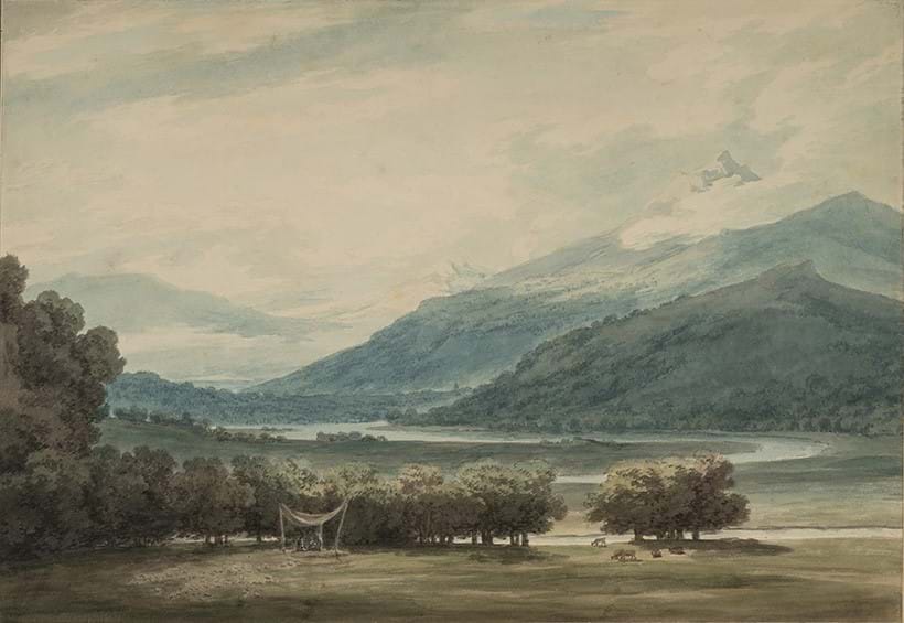 Inline Image - J R Cozens, 'In the Tyrol near Brixen', 1790, watercolour on paper, IE2. Private Collection, photography © David Kirkham Fisheye Images