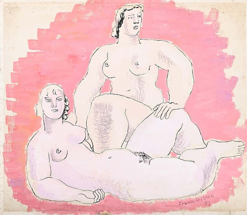 Inline Image - Lot 273: Frank Dobson (British 1886-1963), Two Figures, watercolour, ink and gouache | Est. £400-600 (+ fees)