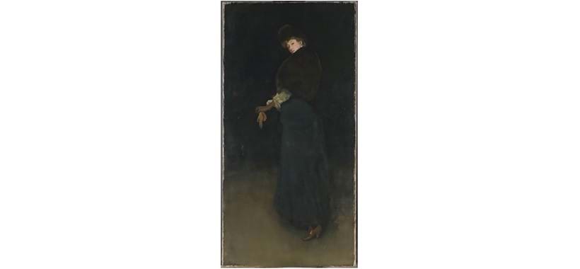 Inline Image - Fig 3 | James McNeill Whistler, Arrangement in Black: La Dame au brodequin jaune – Portrait of Lady Archibald Campbell, 1882-5, 218.4 x 110.5 cm, Philadelphia Museum of Art